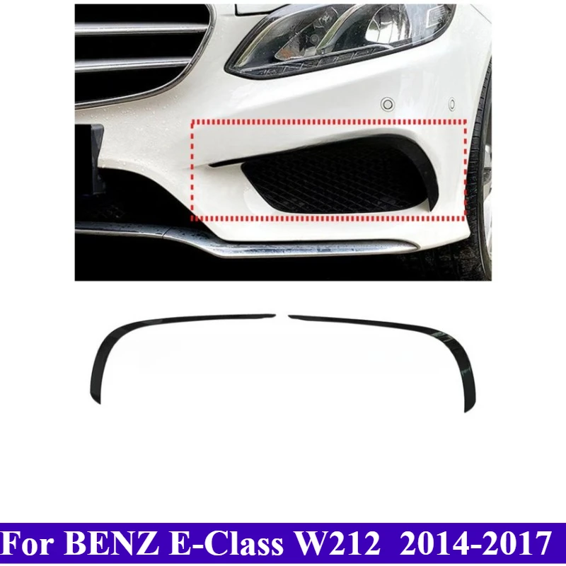 

For BENZ E-Class W212 Facelift 2014-2017 Front Bumper Upper Wind Blade Spoiler ABS Plastic Black Exterior Styling Accessories