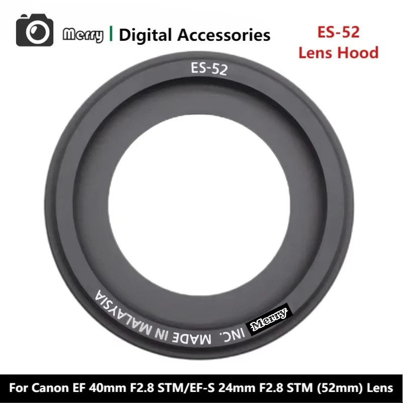 

Новая оригинальная передняя бленда ES-52 для Canon EF 40 мм F2.8 STM/EF-S 24 мм F2.8 STM (52 мм) объектив камеры EF4O EFS24