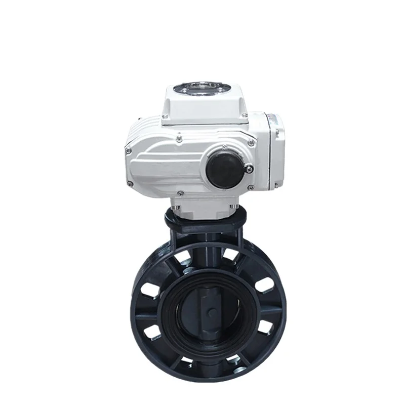 Electric Actuator Wafer Connect Motorized Butterfly Valve DN50-DN300 For Water Applications All Temperature Ranges 220V/12V/24V