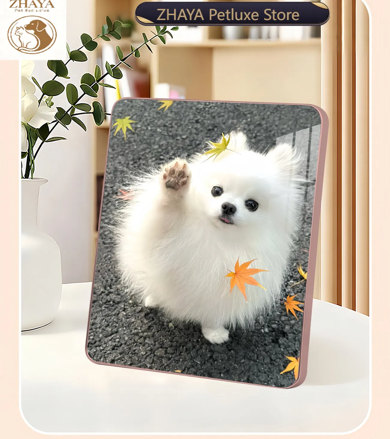 ZHAYA Pet Commemorative Photo Frame Custom Tabletop Display Stand Cat Dog Cute Creative Ornament Home Decor Gift Souvenir  