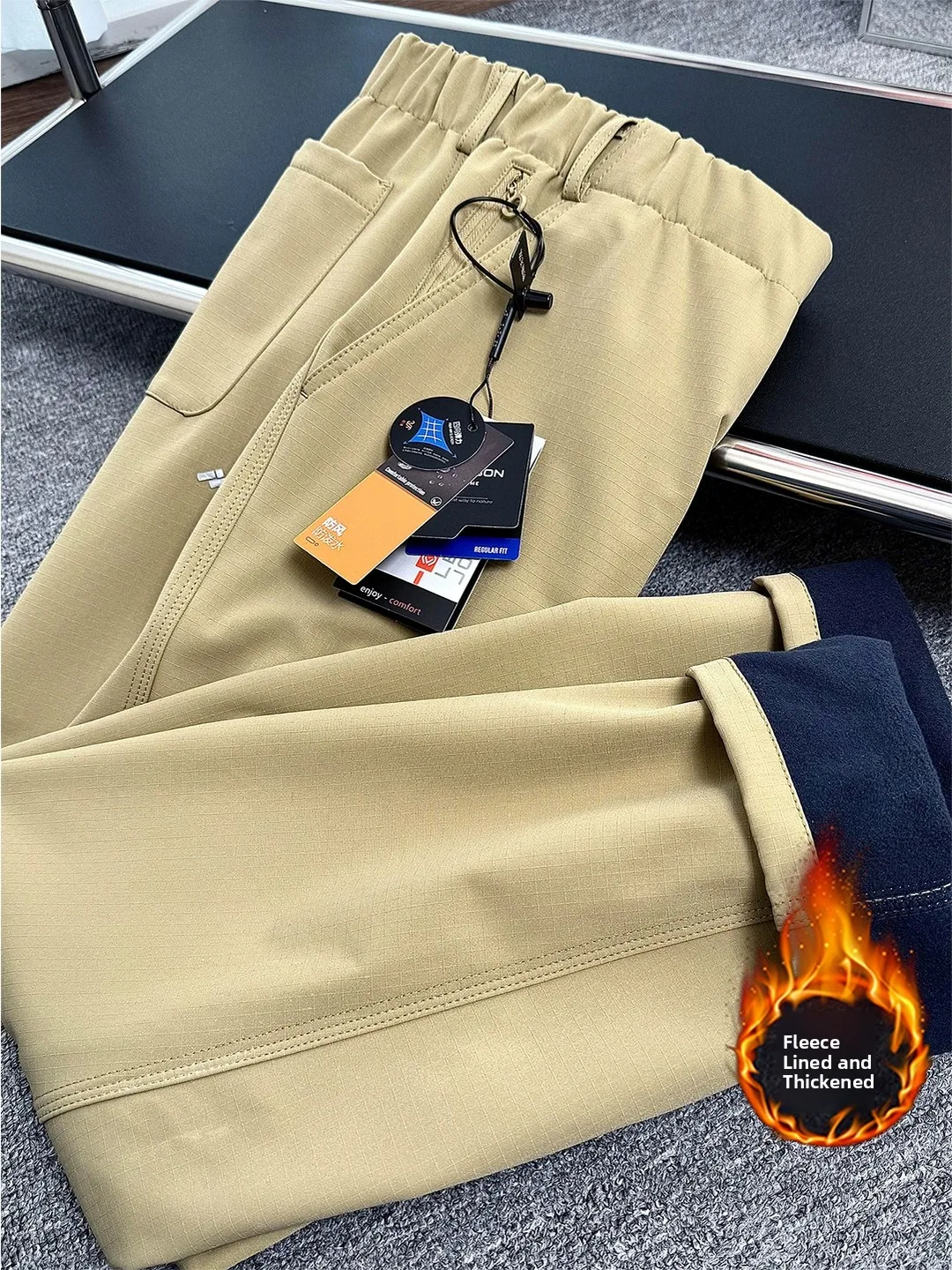 

Мужские утепленные брюки карго из мягкого материала для осени и зимы, для активного отдыха и работы, водонепроницаемые, для походов, в американском стиле...