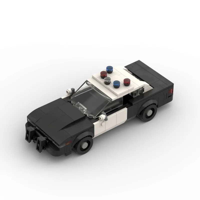 

Конструктор MOC: Модель полицейской машины, DIY-набор для сборки, маленькие кирпичики, креативный гоночный автомобиль, украшение, развивающая игрушка