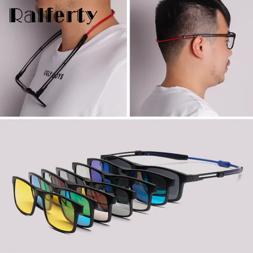 Imagen 2 del producto Ralferty gafas de lectura magnéticas para hombres y mujeres, antiluz azul, gafas de sol graduadas ópticas de grado Unisex, cadena antideslizante A2503