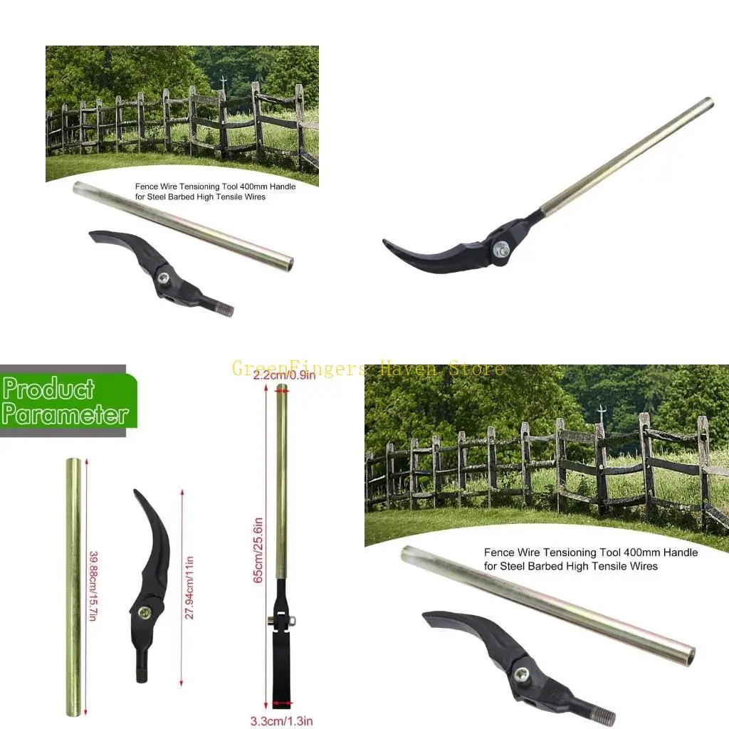 

F68D Fence Stretcher Tensioner Chain Strainer Heavy Duty Fence Puller Energiser Repair Tool for Cattle Barn Farm Fencing