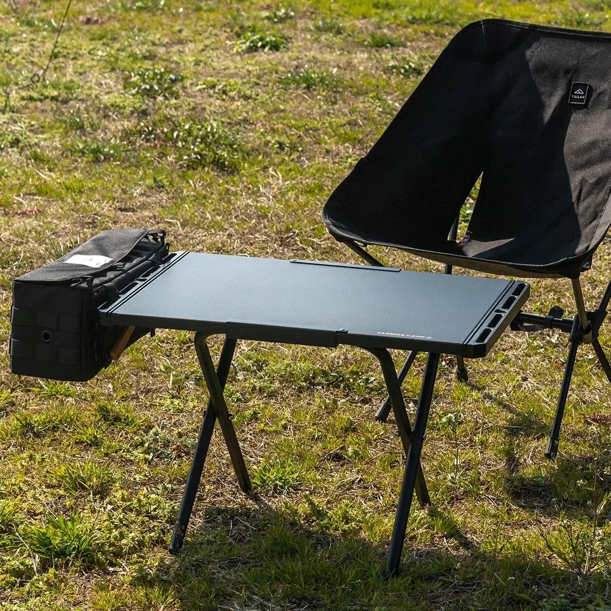 

Outdoor Folding Table Camping Tactical Table Lightweight Aluminum Blackened Portable Picnic Table New