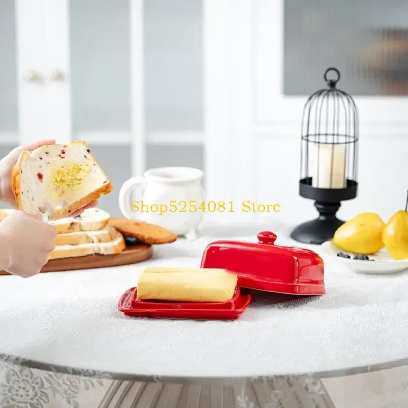 AXYC Multipurpose Rectangular Butter Dish Safe Ceramic Kitchen Essential