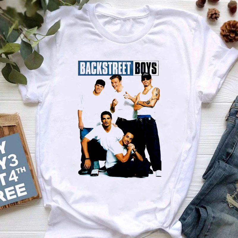 Backstreet Boys t-shirts Summer Rock band Short Sleeves Rock  women street trend Pop casual harajuku graphic  women t shirts