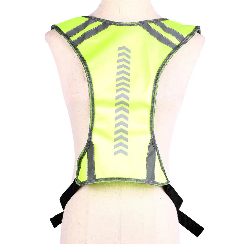 Elastic Reflective Cycling Safety Protective Vest Night Running Jogging Vest Bicycle Harness