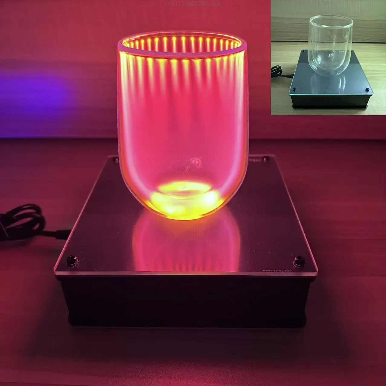 Self-luminous Technology Glass, Electron Excitation and Rare Gas Lightning Cup Plasma and Atomic Spectrum Visual Gift