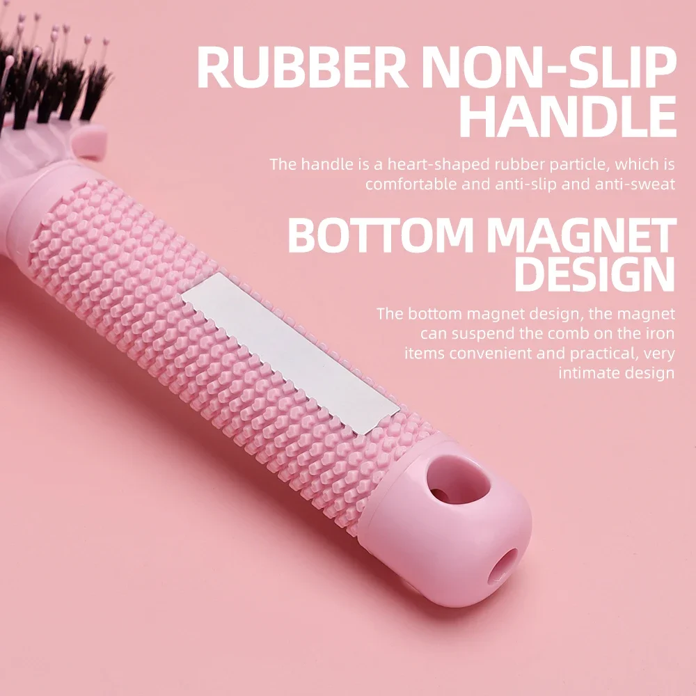 1pcs Magic Hairdressing Brush Scalp Massage Comb Women Nylon Bristle Professional Wet Curly Hair Brush Barber Hair Styling Tools