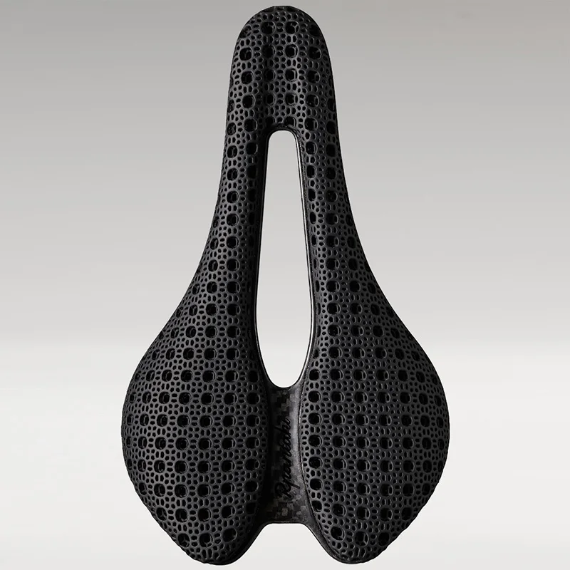 RPANTAHI 3D Printed Bicycle Carbon Saddle Super Light Hollow Breathable Short Nose Seat Cushion Road Mountain Bike Seat Cushion