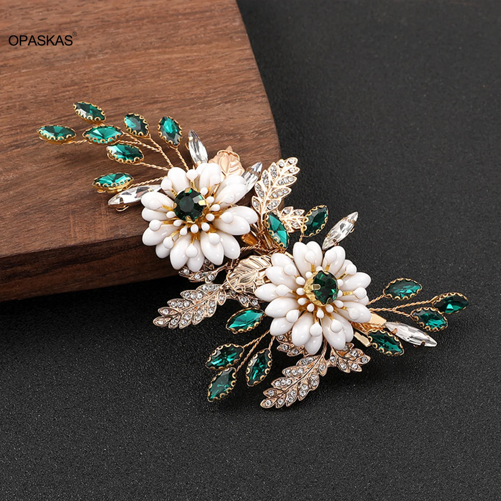 Bride Hair Clips Rhinestones Floral Hairpin Barrettes Bridesmaid Wedding Hair Accessoreis For Women Queen Hair Jewelry 2023 New