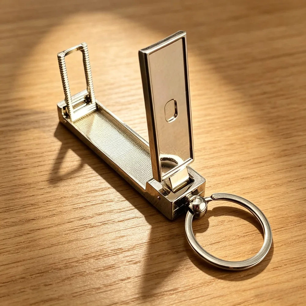 

3Pcs New Stainless Steel Backpack Hook Keychain Multi Functional Desktop Phone Holder Keyring Outdoor Leisure Ring Mini Portable