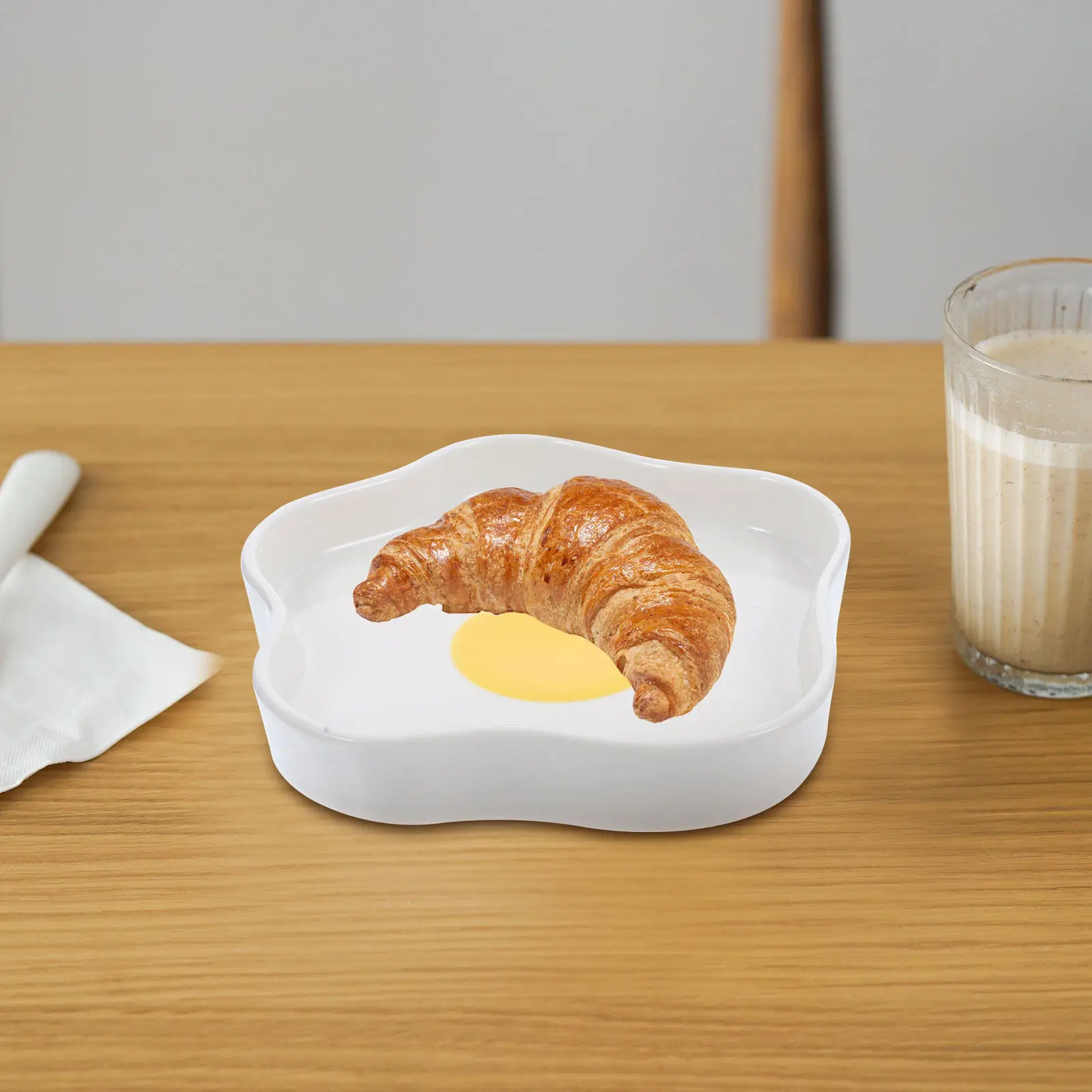 Ceramic Egg Shape Plate Handmade Irregular Design Multi Purpose Food Serving Tray for Desserts Snacks Fruits Dry Fruits Jewelry