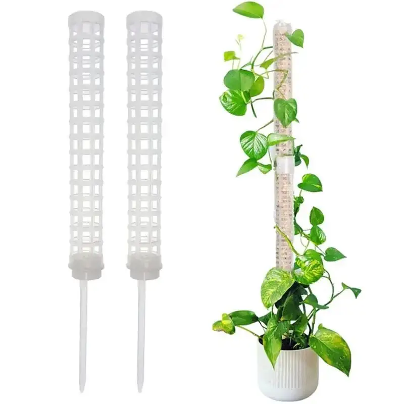 Plastic Plant Trellis Support Stick - Moss Pole For Indoor Potted Vines And Garden Climbing Plants 