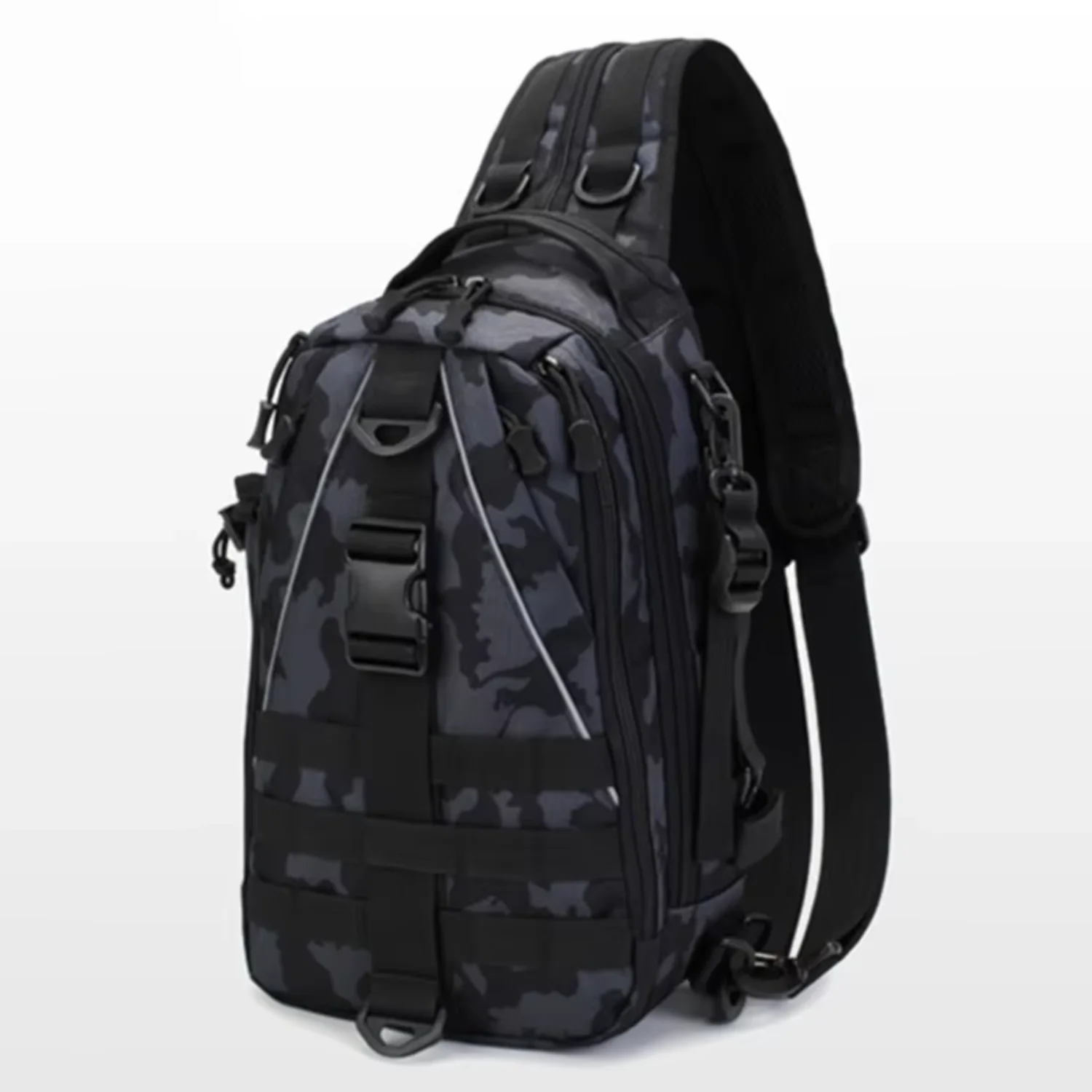 Multifunction Outdoor Hiking Fishing  Camouflage Fan Backpack Men Women Camping Travel Riding Chest Bags