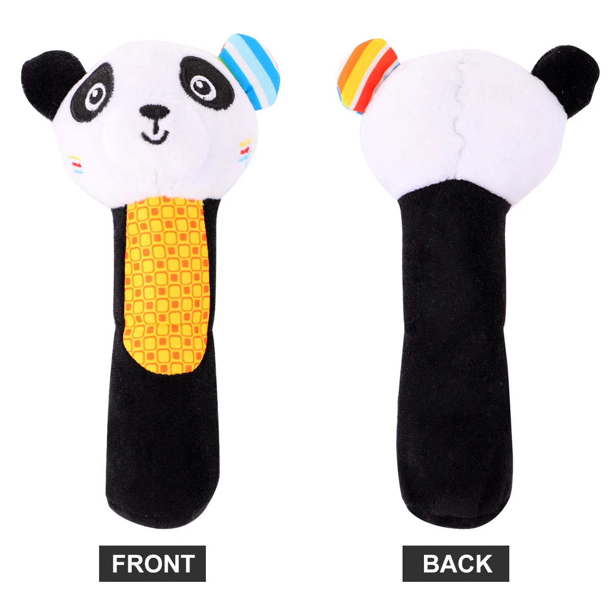 1PC Lovely Cartoon Animal Stuffed Handheld for Baby Infant Newborn (Black )