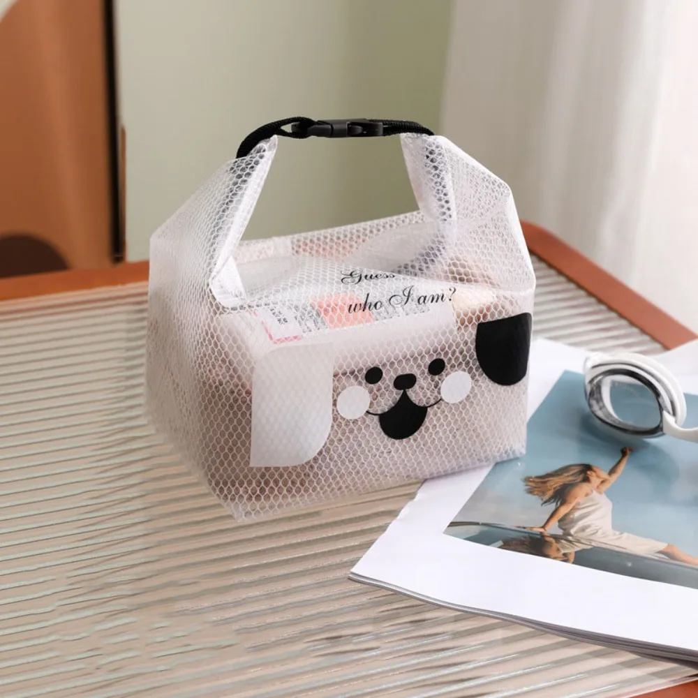 

Cartoon Cosmetic Container Mesh Sealing Travel Toiletry Bag Handle Clothes Dry Wet Separation Cosmetic Storage Bag Swimming