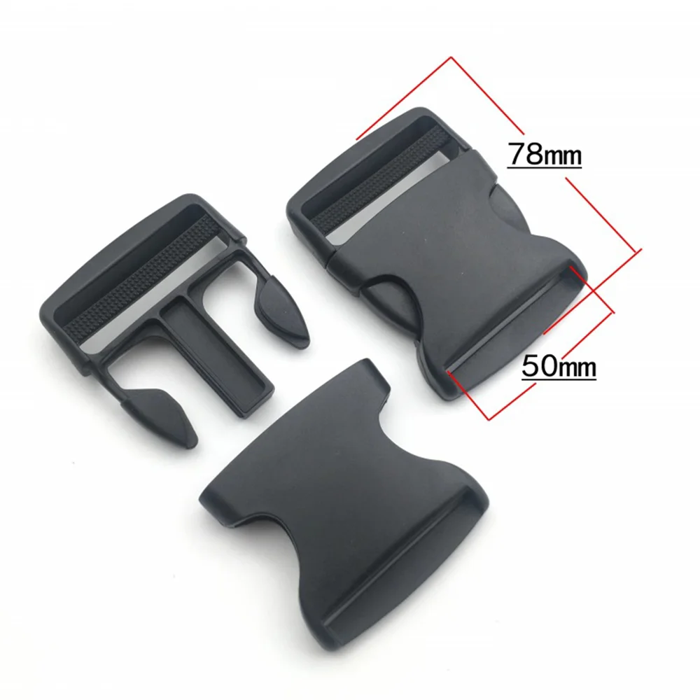 2 Stück Dual verstellbare Gürtelschnallen 20/25/32/38/50 mm Kunststoff-Hardware seitliche Entriegelungsschnallen Rucksack Gürteltasche Teile Gurtband