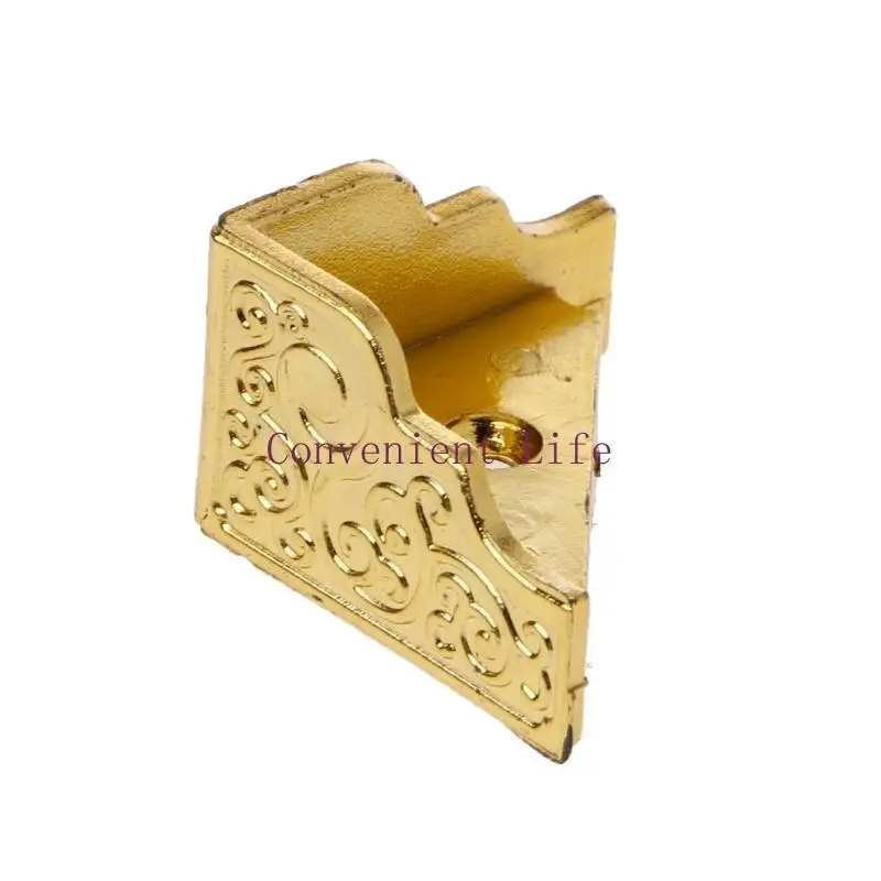 l1ee20ピースケースコーナープロテクターキャビネットボックスコーナープロテクター家具エッジセーフティガード用のゴールド装飾コーナーウッド