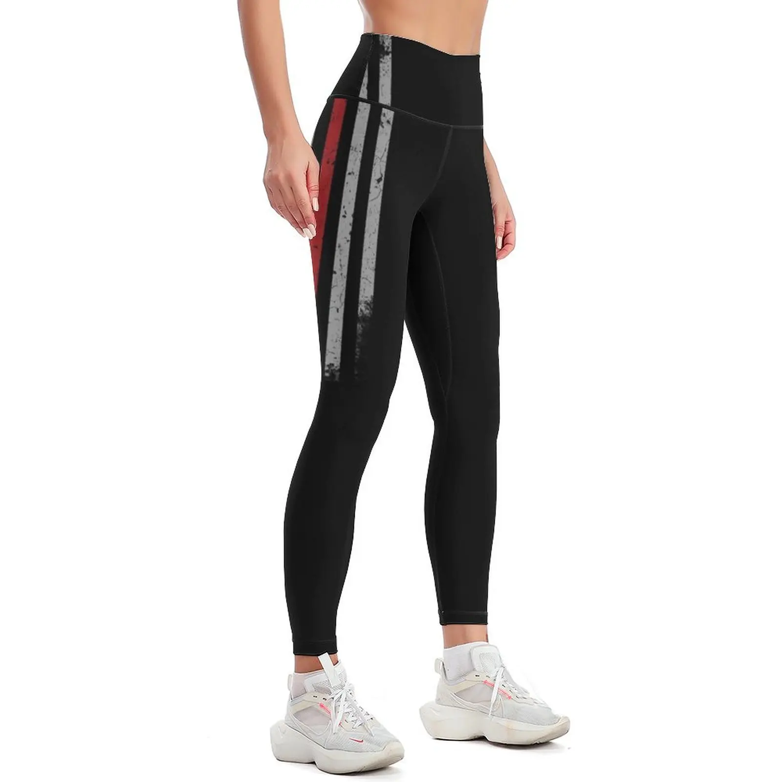 RED THIN LINE FIREFIGHTER Leggings for girls gym clothing fitness set gym legging push up Womens Leggings