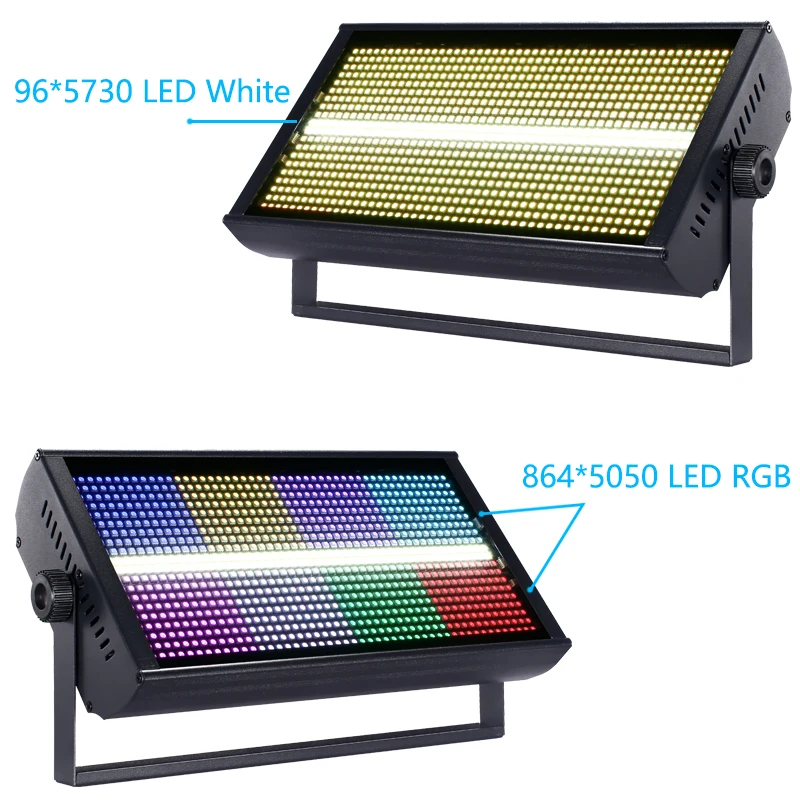 LED Strobe Light para Festas, 2in 1, W + RGB, Strobee, DJ, Disco, Clube, Bar, Reunião de Família, Alto Brilho, Efeito Piscando