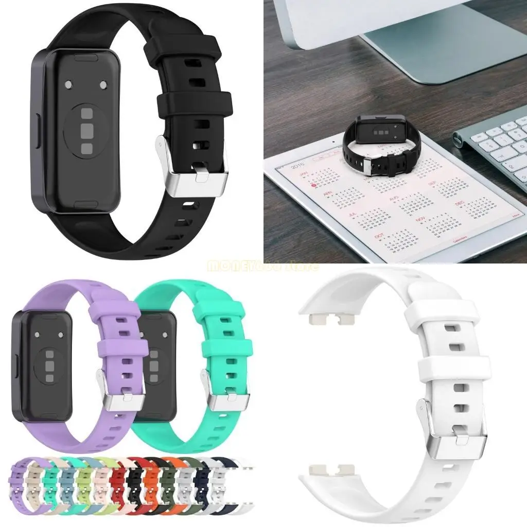 F62C複数のカラーシリコーンストラップ快適なリストバンドストラップユニセックススマートウォッチバンドのシンプルなインストール10/9/8