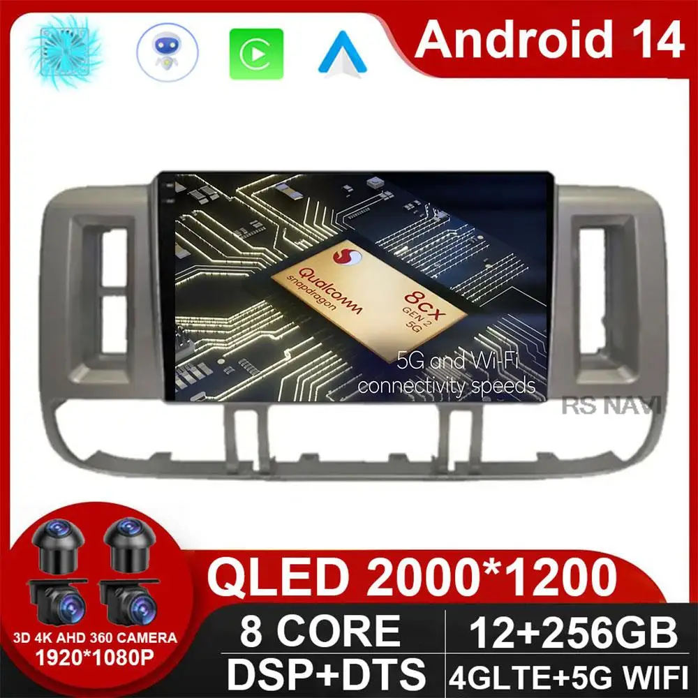 Android 14 Carplay Auto WlFl+4G For Nissan X-Trail X Trail 1 T30 2000-2004 Car Radio Multimedia Car Radio Multimedia Video GPS