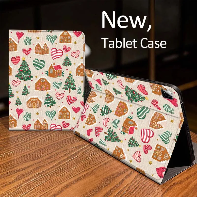 

Чехол для планшета Xiaomi Mi Redmi Pad 2 4 5 7S 6S 6 7 8 Plus SE Pro K 2025 дюймов 8.7 11 с мультяшным Санта-Клаусом и лентой