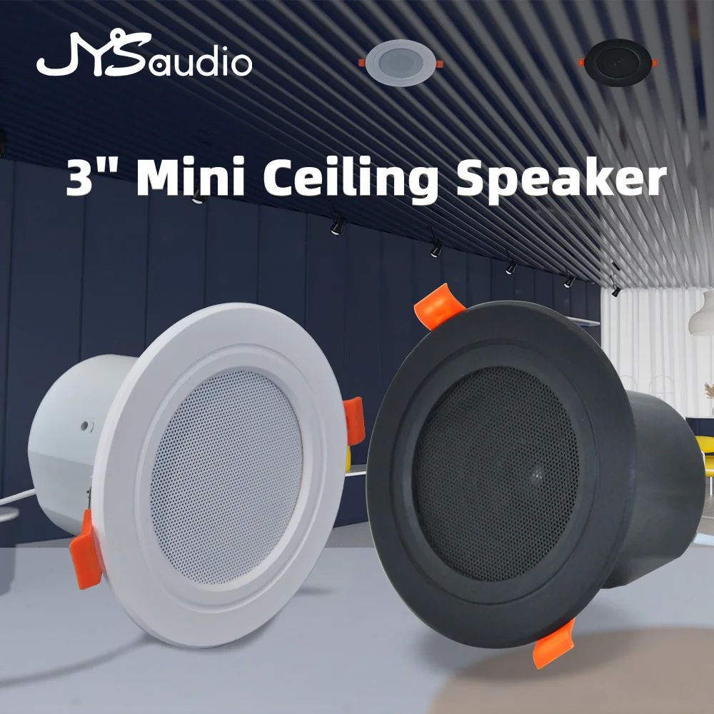 10W Mini Ceiling Speaker Full Range Background Music System Speaker Moisture-proof 3'' Fashion Speaker For Bathroom Kitchen Shop