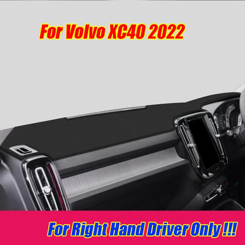 RHD Leather Dashboard Cover Dash Protector Pad Mat For Volvo XC40 2022