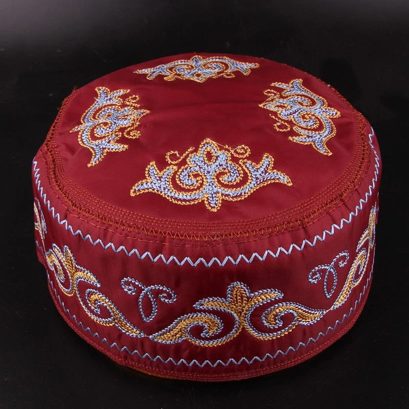 Muslim Caps For Men Clothing Freeshipping Prayer Hat Hand Embroidery Kufi Islamic Hijab Saudi Arabia Jewish Headwrap Party 03117