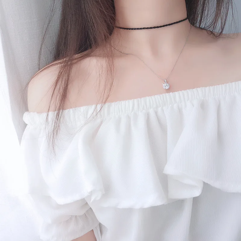 Exquisite S925 Silver Zodiac Necklace, Chic and Simple Cosmic Constellation Collarbone Chain for Women image 2