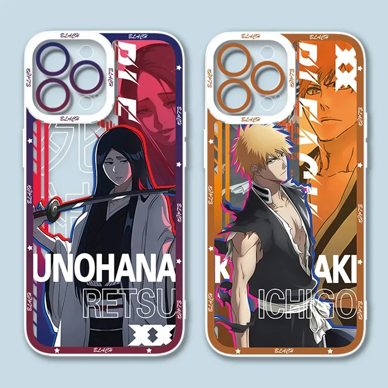 Bleach Kurosaki Ichigo Clear Case For Samsung Galaxy S24 S23 S22 Ultra S21 S20 FE Note 20 10 Plus A15 A25 A35 A55 Silicone Cover