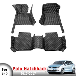 Car Floor Mats For Polo Hatchback 2010 2011 2012 2013 2014 2015 2016 2017 Car Automobile Carpet Auto Accessory For Volkswagen vw