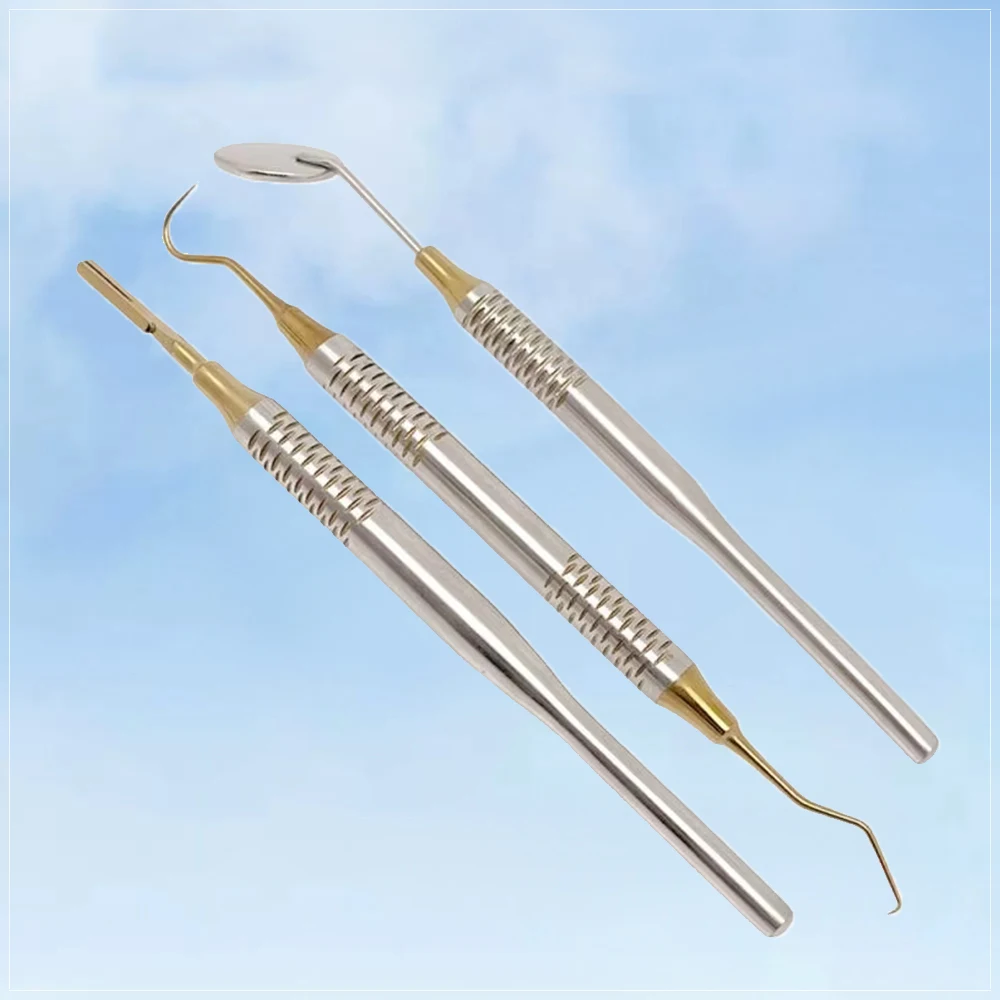 

Стоматологическое зеркало с зондом Explorer — высококачественный стоматологический инструмент из нержавеющей стали для точной чистки зубов