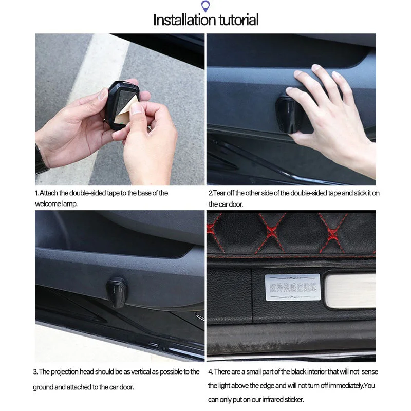 2Pcs Auto Tür Projektor Lampen 3D Willkommen Schatten Lichter Für Chery Omoda C5 5 fx 7 8 Pro plus Omoda 5 7 8 Pro Plus Auto Zubehör – Detail 5