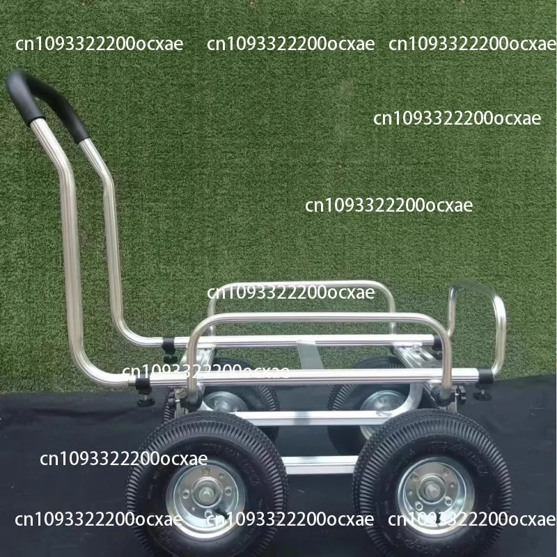 Aluminum Four-wheel Multi-functional Trolley; Silent Flat-panel Hand-pushed Tool Cart; Household Moving Cart