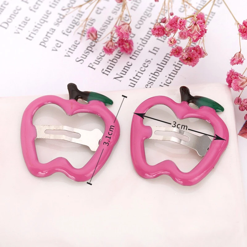 Korean Cute Fruit BB Clips Apple Banana Strawberry Pineapple Pattern Hairpin Mini Barrettes Girls Cartoon Hair  accessories