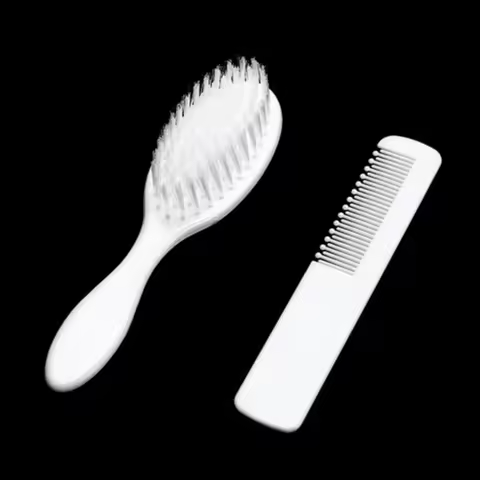 2Pcs/Set Cute Kids Baby Hair Brush and Comb Set for Newborns & Toddlers Baby Brush Soft Bristles Perfect Baby Gift