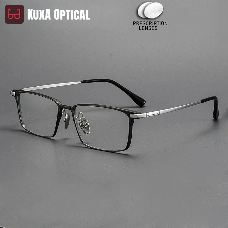 

KUXA Aluminum Magnesium Optical Men Eyewear Prescription Glasses Myopia Progressive Lenses Scratch Resistant Eyeglasses Square