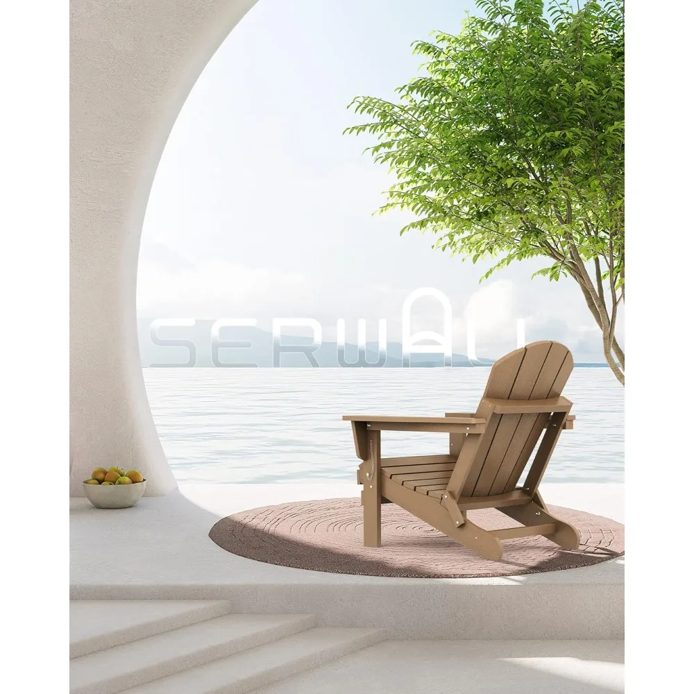 

Folding Adirondack Chair for Patio Garden Outdoors Fire Pit Chair- Wooden