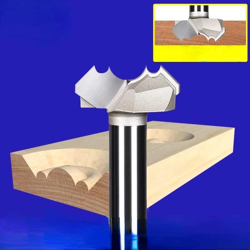 1/2 Inch 12.7mm Shank Milling Cutter Point-cut Round Over Groove Bits for Wood Engraving Trimming Woodworking Tools Router Bits