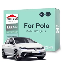 10Pcs Canbus For Volkswagen VW Polo MK6 VI AW1 BZ1 2018 2019 2020 2021 2022 2023 Car LED Interior Light Bulb Kit Reading Trunk
