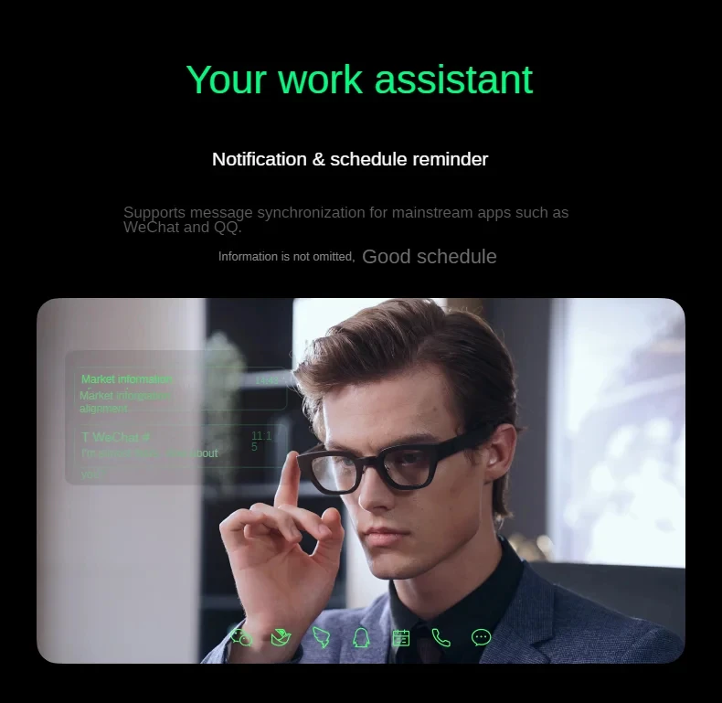 INMO Go Smart AR Glasses Real Wireless Ultra Light AI Assistant Translator Glasses for Music/Call/Translator/Prompter/Navigation
