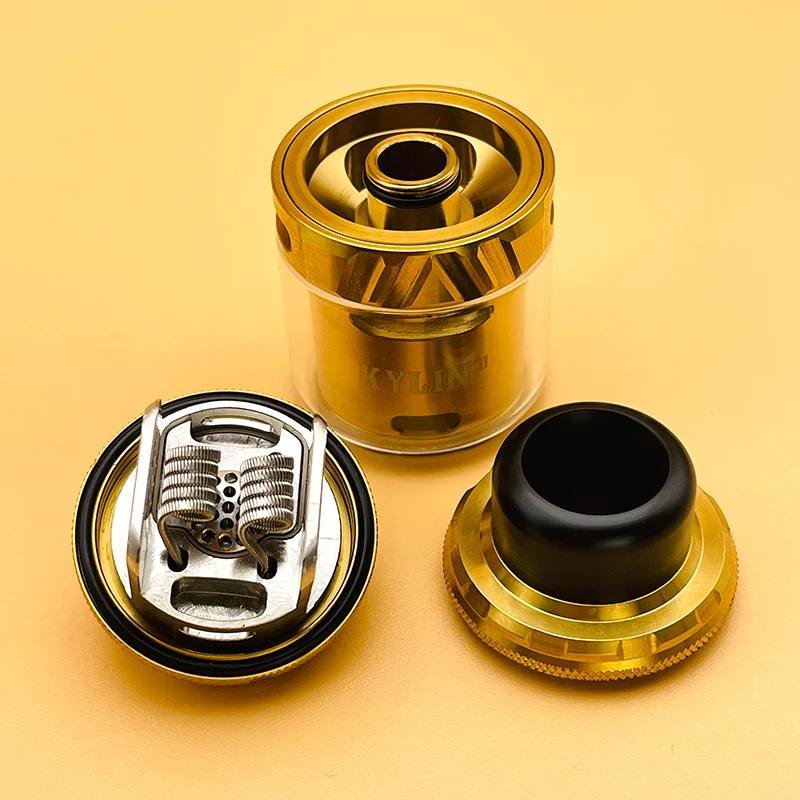 DSX Kylin V3 RTA Atomizer 6ml 25mm Single/Dual Coil Creative Honeycomb Airflow Rebuildable Tank Vape E-Cigarette VS Zeus X RTA