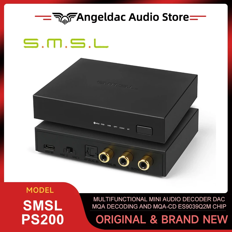 

SMSL PS200 Multifunctional Mini Audio Decoder DAC Supporting MQA decoding and MQA-CD with ES9039Q2M High-End Chip