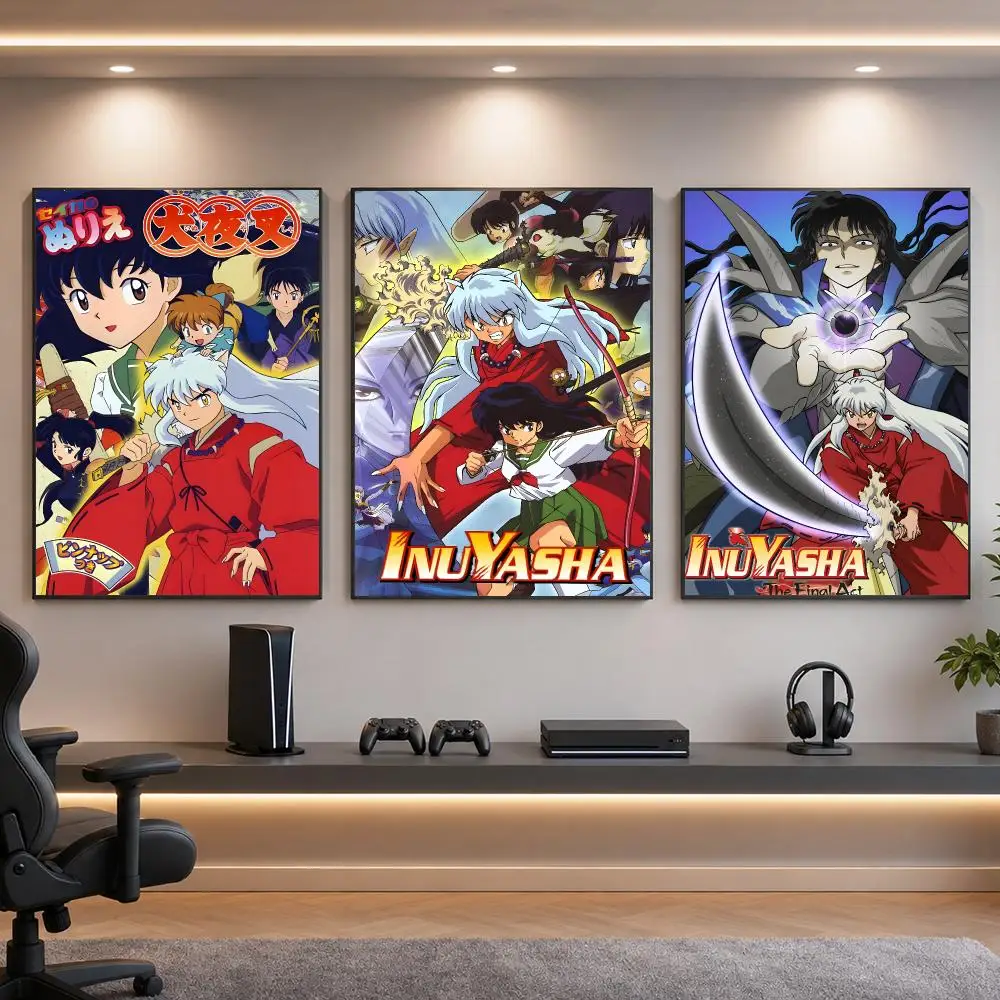 Anime Fantasy I-Inuyasha Poster HD Removable Wall Art Gift Bedroom Lounge Dorm Office Gaming Cafe Bars