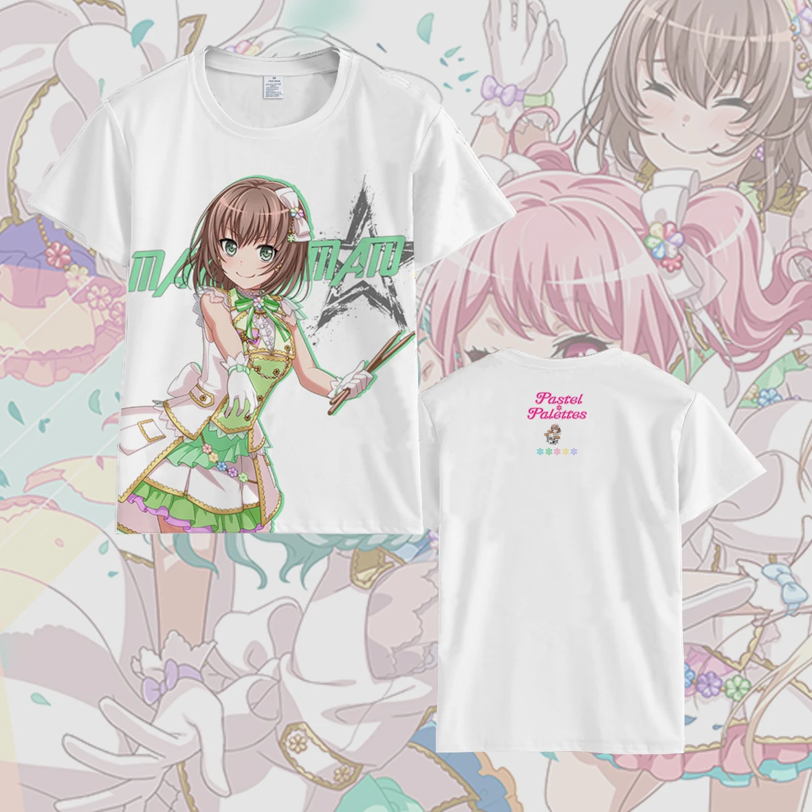 Girl Band Pastel Palettes BanG Dream T-shirt 3D Maruyama Ayai Print Kid Anime Tee Summer Men Women Harajuku Short Sleeve Y2k Top