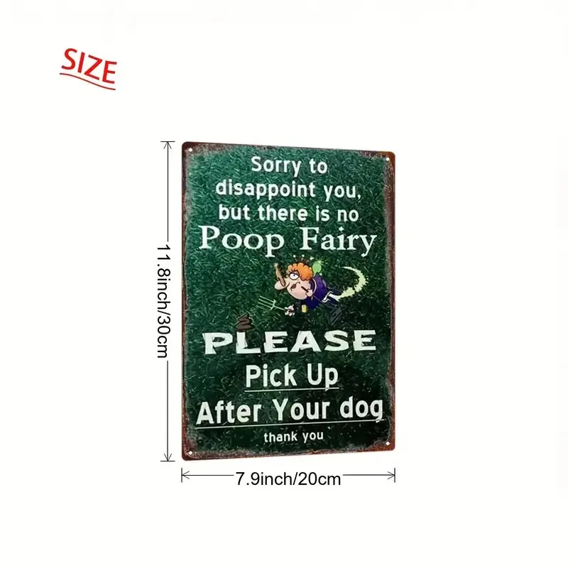 2D Vintage Metal Aluminum Sign with The Message 